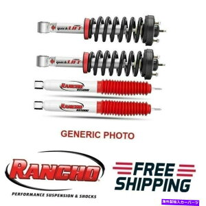 �T�X�y���V���� 4Runner��FJ Cruiser No Lift��2�̃t�����g�X�g���b�g�ƃ��A�y�A�V���b�N�̃����`���Z�b�g Rancho Set of 2 Front Struts & Rear Pair Shocks for 4Runner & FJ Cruiser no lift