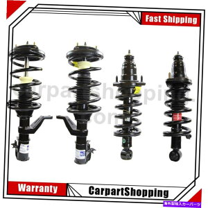 �T�X�y���V���� 4 2003�N����2006�N�̃z���_�G�������g�̃������[�R���v���[�g�R�C���R�C���X�v�����O�t�����g���A 4 Monroe Complete Struts Coil Spring Front Rear For 2003-2006 Honda Element�y���s�A���i�z