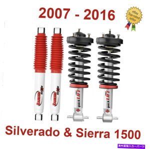 TXyV 07-16VG1500 4WDtgxOXgbgRS5000XAVbÑ` Rancho For 07-16 Sierra 1500 4WD Front Leveling Struts and RS5000X Rear Shocks