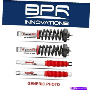 TXyV 04-15 Titan 2WD2̃XgbgRS5000X̃AVbÑ`NCbNtgtgZbg Rancho QuickLIFT Front Set of 2 Struts & RS5000X Rear Shocks for 04-15 Titan 2WD