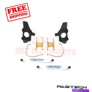 TXyV FabTech 3 "2004-08 GMLjI2WD̃AVbNtXshVXe FABTECH 3" Spindle System w/ Rear Shocks for 2004-08 GM Canyon 2WD
