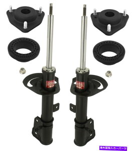 サスペンション フロントリアクルーツクルーツコイルスモンローフィット2008-2008 4pc KYB Front Suspension Struts and Mounts Kit For Chrysler 200 Dodge Avenger 12-14