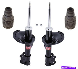 サスペンション フロントリアフロントリアコンプリートクイックロードストラットスプリング4pc用tl KYB Front Suspension Struts and Bellows Kit For Hyundai Santa Fe 2007-2009