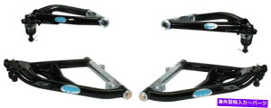 �T�X�y���V���� Firestone Ride-Rite Kits-Ford Transit-350 2015-2018 1955-57 Chevrolet Black Powder Coated Tubular Control Arm Set (Upper & Lower)�y���s�A���i�z