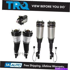 サスペンション アウディr8のの4xフロントリアフロントリアの&右サスペンションサスペンションショック2007-2015 TRQ 5 Piece Air Suspension Kit Air Shock Strut Compressor 5pc for S350 S430 S500