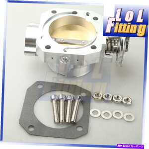 Throttle Body ビレットアルミニウム70mmスロットルボディホンダシビックSI CRXインテグラGSRシルバー Billet Aluminum 70mm Throttle Body For Honda Civic SI CRX Integra GSR Silver