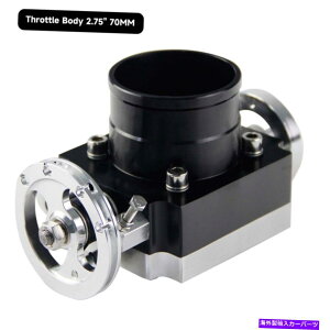 Throttle Body 70mm�X���b�g���{�f�B�p�t�H�[�}���X�}�j�z�[���h�r���b�g�A���~�j�E���n�C�t���[�u���b�N 70mm Throttle Body Performance Intake Manifold Billet Aluminum High Flow Black�y���s�A���i�z