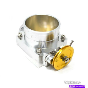 Throttle Body Rev9 90mm���j�o�[�T���r���b�g *�P�[�u���h���C�u *�A���~�j�E���X���b�g���{�f�B +�A�_�v�^�[�v���[�g Rev9 90mm Universal Billet *Cable Drive* Aluminum Throttle Body + Adapter Plate�y���s�A���i�z