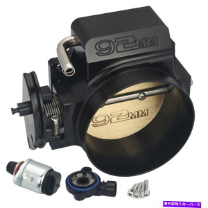 Throttle Body LS1 LS2 LS6�u���b�N�V�����z�C�}�j�z�[���h92mm�X���b�g���{�f�B��TPS�A�_�v�^�[�v���[�g�p For LS1 LS2 LS6 Black New Intake Manifold 92mm Throttle Body & TPS Adapter Plate