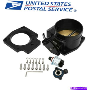 Throttle Body LS1 LS2 LS6�u���b�N�C���e�[�N�}�j�z�[���h92mm�X���b�g���{�f�B��TPS�A�_�v�^�[�v���[�g�V�����V���� For LS1 LS2 LS6 Black Intake Manifold 92mm Throttle Body & TPS Adapter Plate New