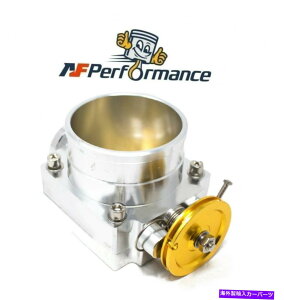 Throttle Body Rev9 90mm�A���~�j�E�����j�o�[�T���r���b�g�X���b�g���{�f�BW/�A�_�v�^�[�v���[�g��TB-004 Rev9 90mm Aluminum Universal Billet Throttle Body w/Adaptor Plate # TB-004�y���s�A���i�z