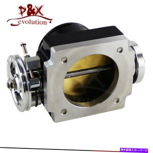 Throttle Body 80mm�A���~�j�E���n�C�t���[�X���b�g���{�f�B�p�t�H�[�}���X�}�j�z�[���h�r���b�g�u���b�N 80MM Aluminum High Flow Throttle Body Performance Intake Manifold Billet black�y���s�A���i�z