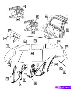 Window Regulator {MopartghAEBhEM[^680306555AAɂ܂ Genuine Mopar Front Door Window Regulator Left 68030655AA