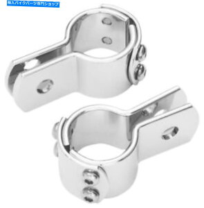 Headlight �N�����n�C�E�F�C�o�[�~�j�h���C�r���O���C�g�N�����v1-1/4 �N������\�� Show Chrome Highway Bar Mini Driving Light Clamps 1-1/4 Chrome�y���s�A���i�z