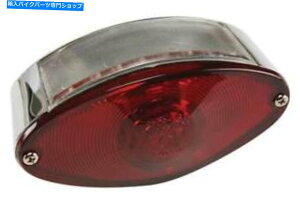 Headlight Ultima ChromebLJX^CATEYEX^CTaillight12V LEDACtYt Ultima Chrome Plated Custom Cateye Style Taillight 12V LED Array w/ Red Lens