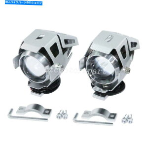 Headlight 2PCS�I�[�g�o�C125W LED�w�b�h���C�g�^�]�X�|�b�g�t�H�O���C�g�����v�⏕�V���o�[ 2PCS Motorcycle 125W LED Headlight Driving Spot Fog Lights Lamp Auxiliary Silver�y���s�A���i�z