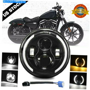 Headlight �n�[���[�_�r�b�h�\���z���_���}�n�I�[�g�o�C��7�C���`LED�w�b�h���C�gDRL�G���W�F���A�C 7" inch LED Headlight DRL Angel Eyes for Harley-Davidson Honda Yamaha Motorcycle