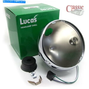 Headlight LUCAS 7C`ChromewbhvVFLU5411506UC BSAATriumph Nortonf Lucas 7 Inch Chrome headlamp Shell LU5411506UC BSA, Triumph Norton Models