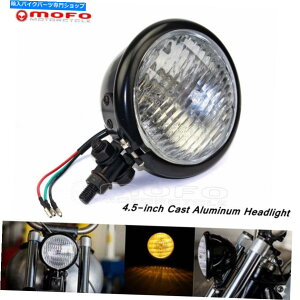 Headlight 4.5 ''�n�[���[�J�t�F���[�T�[E4�̃x�C�c�w�b�h���C�g���F�N���A�����YH4�w�b�h�����v 4.5'' Bates Headlight For Harley Cafe Racer E4 Approved Clear Lens H4 Head Lamp�y���s�A���i�z
