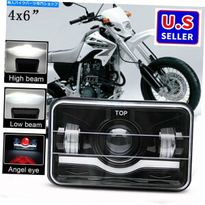 Headlight DRZ400SM DRZ400S DRZ400E 4x6 ����LED�w�b�h���C�g�n���[�v���W�F�N�^�[HI/LO�r�[���p for DRZ400SM DRZ400S DRZ400E 4x6 Sealed LED Headlight Halo Projector Hi/Lo Beam�y���s�A���i�z