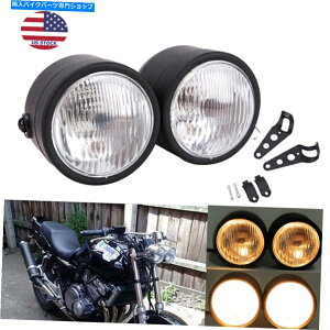 Headlight n[[we[W\tgACNVbNFLSTC 1998-13̂߂̃uPbgtcCtgwbhCg Twin Front Headlight W/Bracket For Harley Heritage Softail Classic FLSTC 1998-13