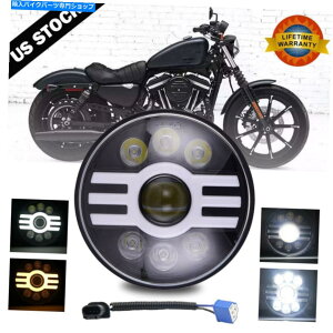 Headlight ���[�^�[V-STAR XVS 650 1100�N���V�b�N�V���o���h7 LED LEAD LOW HEADLIGHT For Motor V-Star XVS 650 1100 Classic Silverado 7 LED High Low Headlight�y���s�A���i�z