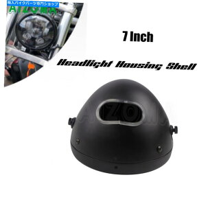 Headlight �I�[�g�o�C�p�X�g���[�g�o�C�N�_�C�i�J�t�F���[�T�[�p7�C���`�u���b�N�w�b�h���C�g�n�E�W���O�V�F�� 7 Inch Black Headlight Housing Shell for Motorcycle Street-Bike Dyna Cafe Racer�y���s�A���i�z