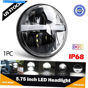 Headlight ���[�^�[�T�C�N�����[�^�[�̂��߂ɍł����邢5-3/4 "5.75"�C���`LED�v���W�F�N�^�[�w�b�h���C�gDRL�h�b�g For Motorcycle Motor Brightest 5-3/4" 5.75" inch LED Projector Headlight DRL DOT