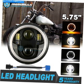 Headlight ドット5-3/4 "5.75"インチLEDプロジェクターヘッドライトDRLハーレーストリートボブ2006-2017 DOT 5-3/4" 5.75"inch LED Projector Headlight DRL For Harley Street Bob 2006-2017