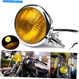 Headlight �x�C�c�X�^�C�����g���w�b�h���C�gH4�o���u�w�b�h�����v�n�[���[�`���b�p�[�{�o�[�J�X�^�� Bates Style Retro Headlight H4 Bulb Headlamp For Harley Chopper Bobber Custom�y���s�A���i�z