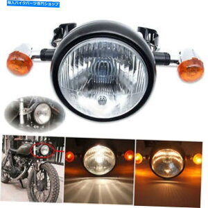 Headlight č̃I[goCgtgwbhCg^[Cg}EgGN125JtF[T[̃{o[ US Motorcycle Retro Front Headlight Turn light Mount For GN125 Cafe Racer Bobber