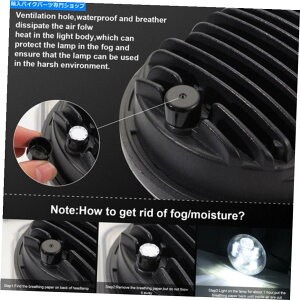 Headlight 1PC LED�I�[�g�o�C�w�b�h���C�g5.75�C���`6�����v�r�[�Y���E���h�G���W�F���A�C�A���~�j�E�� 1pc LED Motorcycle Headlight 5.75 Inch 6 Lamp Beads Round Angel Eye Aluminum�y���s�A���i�z