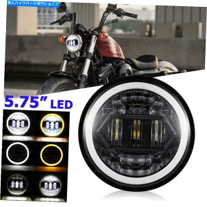 Headlight 5.75 5-3/4 LED�I�[�g�o�C�w�b�h���C�g�n�[���[�f�r�b�h�\���p��Hi-Lo Beam 4D�v���W�F�N�^�[ 5.75 5-3/4 LED Motorcycle Headlight Hi-Lo Beam 4D Projector For Harley Davidson