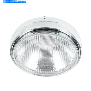 Headlight Chrome 7 �T�C�h�}�E���g�w�b�h���C�g�w�b�h�����v���j�o�[�T���t�B�b�g�J�X�^���{�o�[�J�t�F���[�T�[ Chrome 7 Side-Mount Headlight Head Lamp Universal Fits Custom Bobber Cafe Racer�y���s�A���i�z