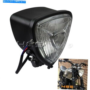 Headlight `bp[{o[N[U[JtF[T[p̃I[goCBe[WgCAOwbhCgv Motorcycle Vintage Triangle Headlight Lamp For Chopper Bobber Cruiser Cafe Racer