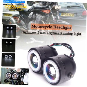 Headlight �n�[���[�z���_CG125 GN125�J�t�F���[�T�[�c�C���w�b�h���C�gLED DRL�f���A���w�b�h�����v For Harley Honda CG125 GN125 Cafe Racer Twin Headlight LED DRL Dual Head Lamps�y���s�A���i�z