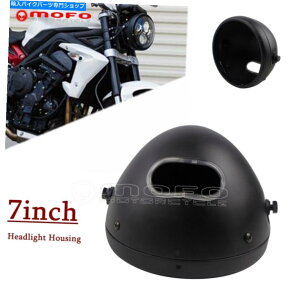 Headlight �}�b�g�u���b�N���E���hLED�w�b�h���C�g7 ''�w�b�h�����v�V�F���o�P�b�g�n�[���[�I�[�g�o�C Matte Black Round LED Headlight 7'' Head Lamp Shell Bucket For Harley Motorcycle�y���s�A���i�z
