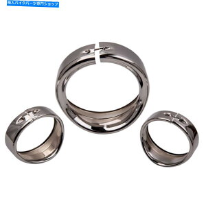 Headlight 7�C���`�w�b�h���C�g�g���������O��4 1/2 ''�n�[���[FLD�̃t�H�O���C�g�g���������O2012-16 7 inch Headlight Trim Ring & 4 1/2'' Fog Light Trim Ring for Harley FLD 2012-16