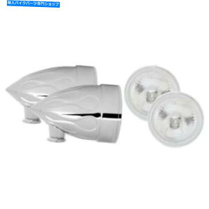 Headlight 3 "̃oCNX|bgCgoPbg𒲐܂ Adjure 3" FLAMED MOTORCYCLE SPOTLIGHT BUCKET