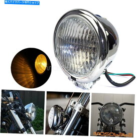 Headlight クロムベイツスタイル4.5 ''ヘッドライトフロントランプハーレーダイナストリートボブファットボーイ Chrome Bates Style 4.5'' Headlight Front Lamp For Harley Dyna Street Bob Fatboy