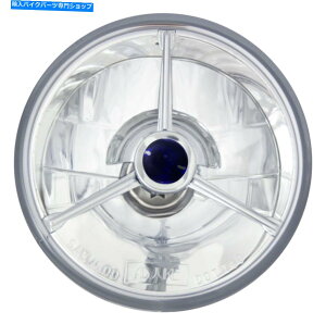 Headlight �V����4 1/2 �E�F�[�u�J�b�g���[�^�[�T�C�N���A�C�X�u���b�N�h�b�g�w�b�h���C�gH4�o���uT40700 New 4 1/2 Wave Cut Motorcycle Ice Black Dot Headlight with H4 Bulb T40700�y���s�A���i�z