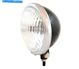Headlight 5.75 "{g}EgnQ[^[TCNwbhCgX|bgCg - OXubNN 5.75" Bottom Mount Halogen Motorcycle Headlight Spotlight - Gloss Black Chrome