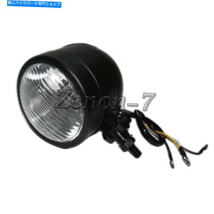 Headlight 4 �����I�[�g�o�CH4�w�b�h���C�g�w�b�h���C�g�J�X�^���J�t�F���[�T�[�{�o�[�`���b�p�[ 4 Black Motorcycle H4 headlight Head Light Custom Cafe Racer Bobber Chopper�y���s�A���i�z