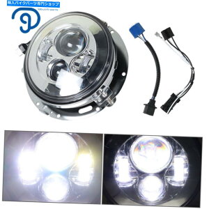 Headlight A_v^[}EgO7 "LEDvWFN^[NwbhCgɍ킹ĐV Fit For with Adapter Mount ring 7" LED Projector Chrome Headlight NEW