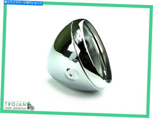 Headlight 7 "NwbhCgwbhvVFƃA[JX^CvAJX^ANVbN 7" CHROME HEADLIGHT HEADLAMP SHELL AND RIM, LUCAS TYPE, CUSTOM, CLASSIC
