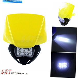 Headlight XYLRM125 RM250 RM400 RMX250 RMZ250 DRZ̃_[goCNLEDwbhCg +}XN Dirt Bike LED Headlight + Mask For Suzuki RM125 RM250 RM400 RMX250 RMZ250 DR DRZ