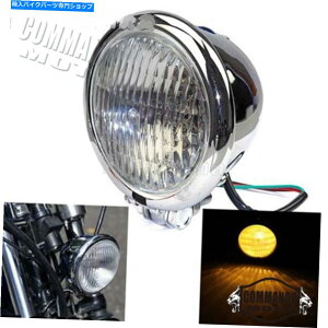 Headlight n[[\tgACFXSTC_Ci{o[JtF[T[̃NxCcX^C̃wbhCg Chrome Bates Style Headlight For Harley Softail FXSTC Dyna Bobber Cafe Racer