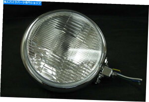 Headlight Ultima Chrome 5-3/4 "{g}EgwbhCgW/12V 55/60bgH4oun[[ Ultima Chrome 5-3/4" Bottom Mount Headlight w/ 12V 55/60 Watt H4 Bulb For Harley