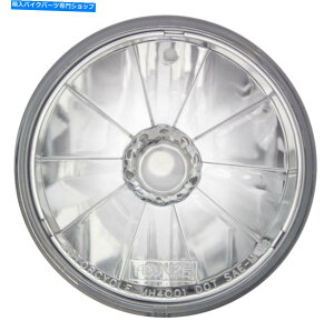 Headlight �V����4 1/2 �p�C�J�b�g���[�^�[�T�C�N���N�����h�b�g�J�o�[�w�b�h���C�gH4�o���uT40710 New 4 1/2 Pie Cut Motorcycle Chrome Dot Cover Headlight with H4 Bulb T40710�y���s�A���i�z
