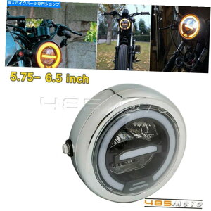 Headlight 6.5 "EhLEDwbhCgn[[`bp[JtF[T[̃{o[JX^̂߂̃Ao[Cg 6.5" Round LED Headlight Amber Light for Harley Chopper Cafe Racer Bobber Custom